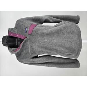 Patagonia Women's Gray Fleece Pullover with Purple Accents